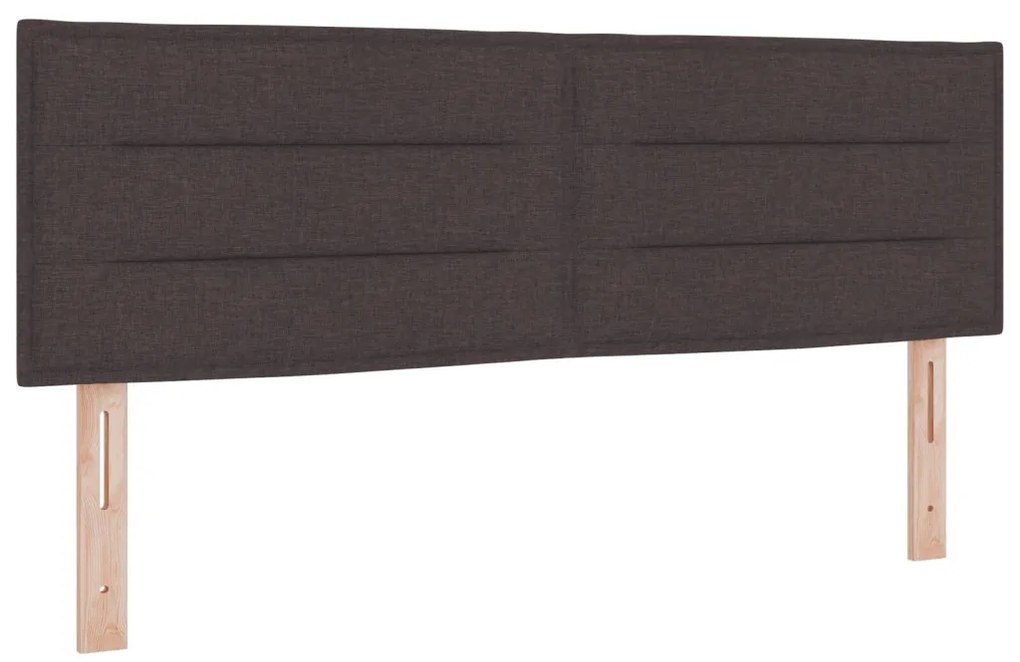vidaXL Boxspring Ágy Mattal és LED Fekete-Nehéz 140x200 cm Szövet