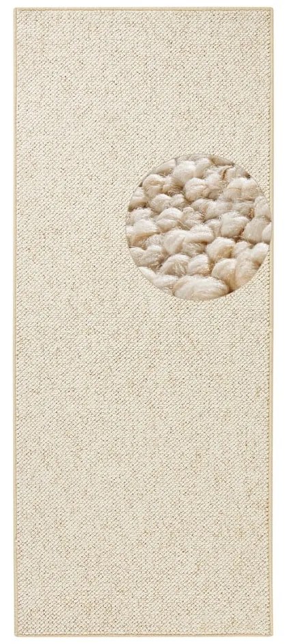 Krémszínű futószőnyeg 80x200 cm Wolly – BT Carpet