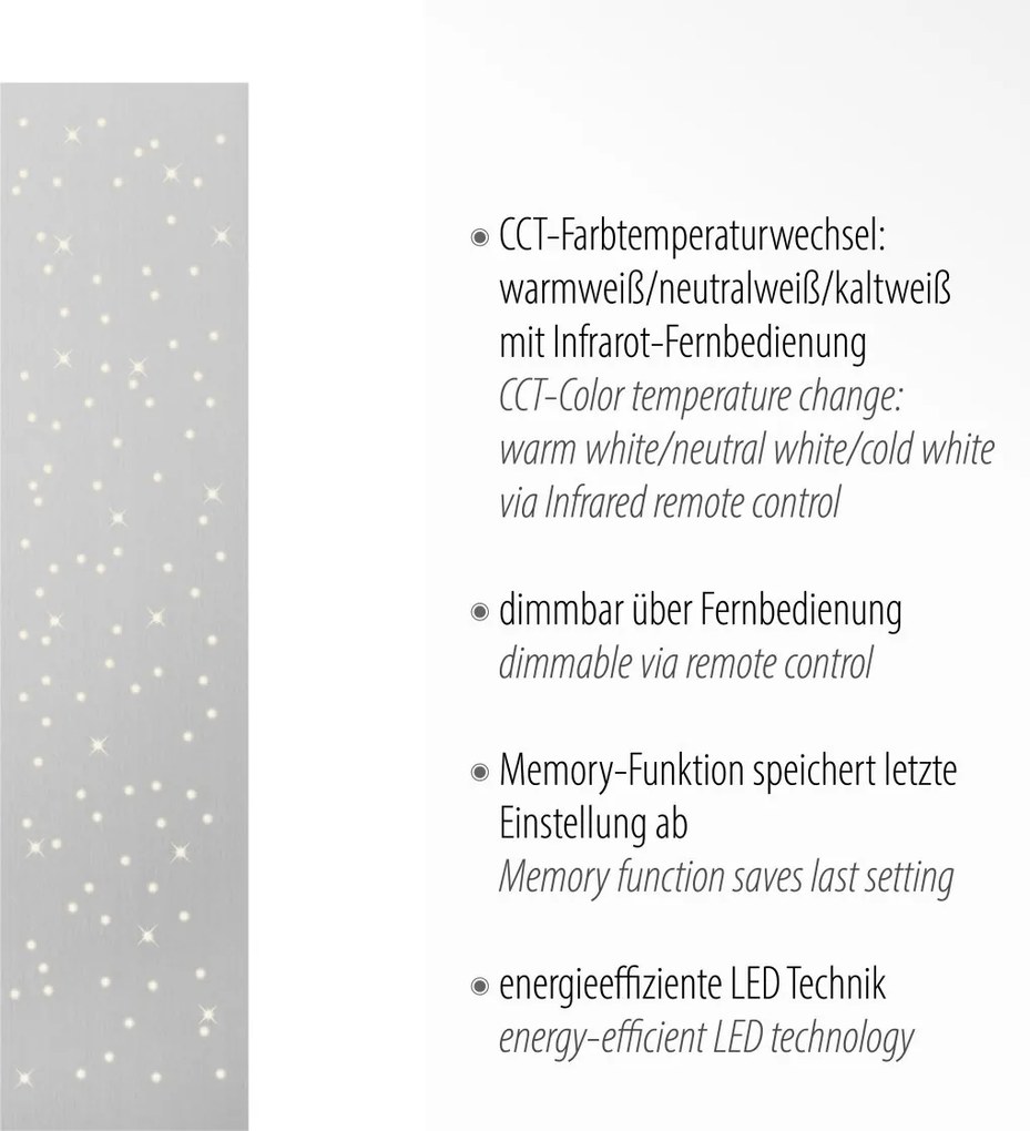 Paul Neuhaus modern mennyezeti lámpa sparkle acél pln14672-55