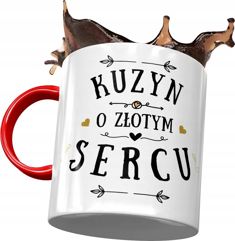 Piros Bögre Unokatestvérnek Születésnapra Ajándék Nyomtatott Fotóval