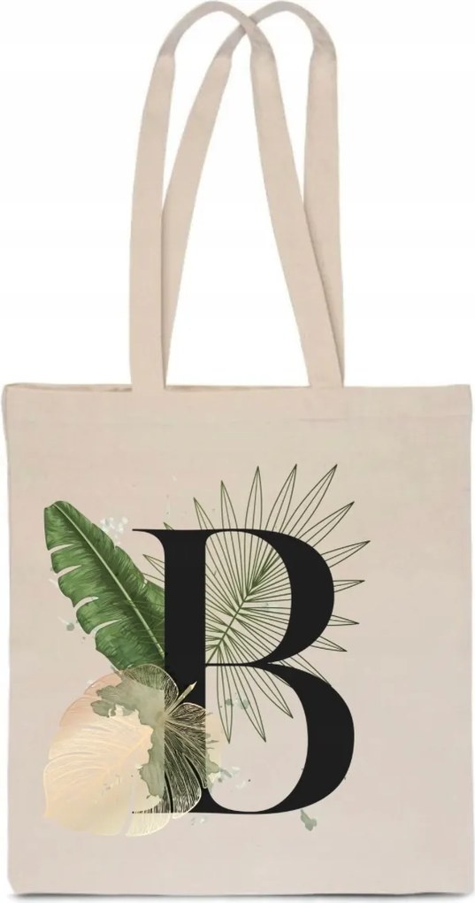 Öko Táska Pamut ekrü Betűvel monogram Beata Basia TT_366_e