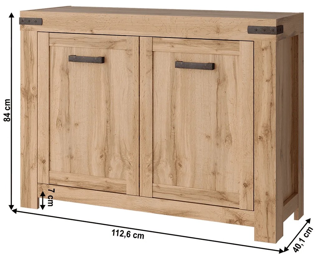 MORATIZ 2D szekrény, wotan tölgy