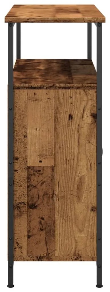 antik fa színű szerelt fa tálalószekrény 70 x 30 x 80 cm