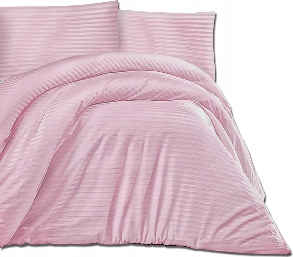 Lux Cizgili szatén ágyneműhuzat 180x200 Lila