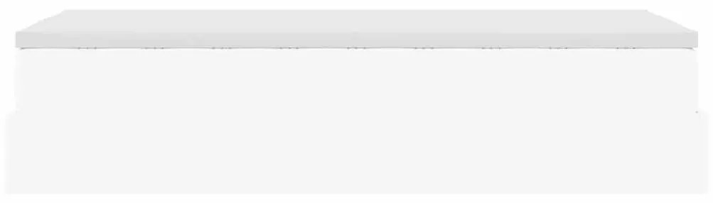 Ottomán ágykeret matraccal Fehér 90x200cm műbőrrel