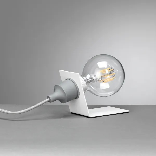 ONLI - Asztali lámpa WIRE 1xE27/15W/230V 9 cm szürke/fehér