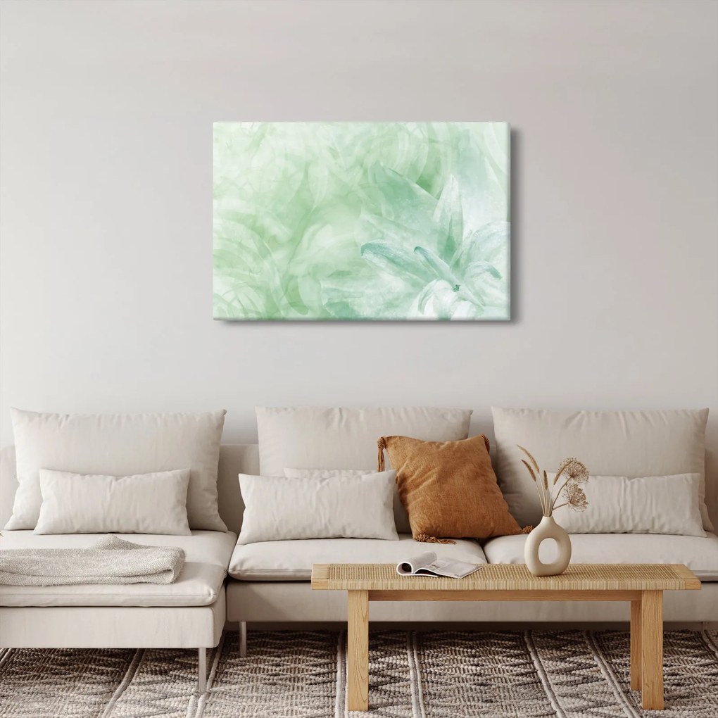 Kép - Zöld virág (90x60 cm)