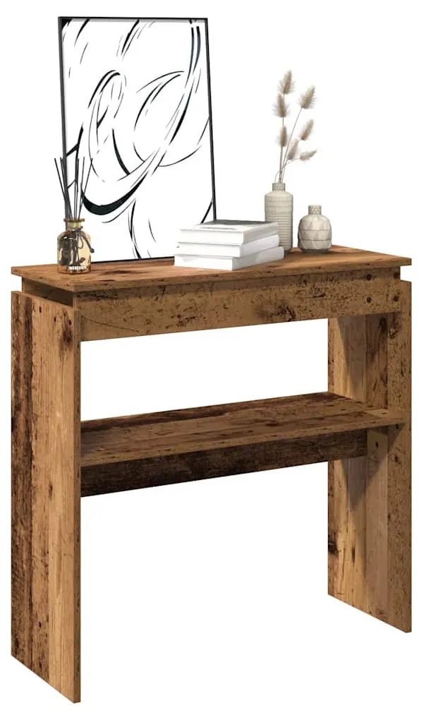 szürke sonoma szerelt fa tálalóasztal 80x30x102 cm