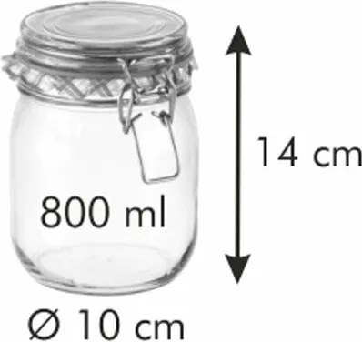 Tescoma csatos befőttes üveg DELLA CASA, 800 ml, 0,8 l
