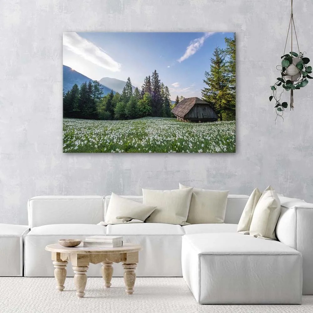 Gario Vászonkép Faház a fák között Méret: 100 x 70 cm
