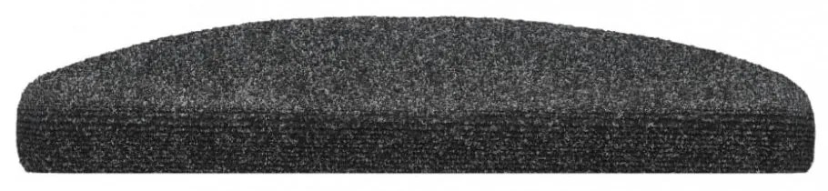 15 db sötétszürke öntapadós lépcsőszőnyeg 65x21x4 cm