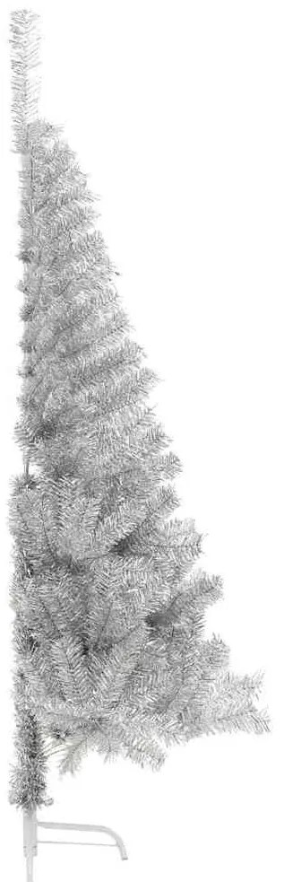 Mesterséges, előre világított karácsonyi fa Ezüst 150 cm PET