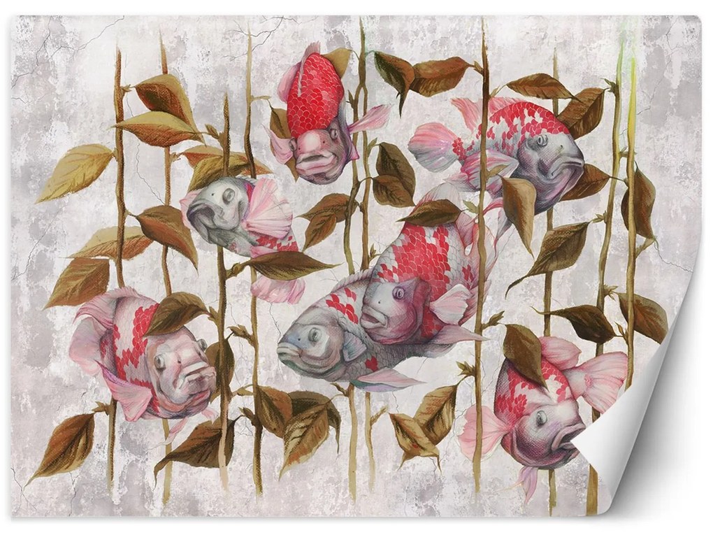 Gario Fotótapéta Vörös halak - japán koi pontyok Anyag: Vlies, Méret: 150 x 105 cm