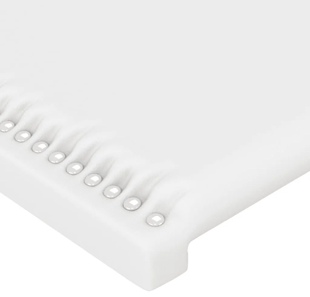 fehér műbőr LED-es fejtámla 103x16x118/128 cm