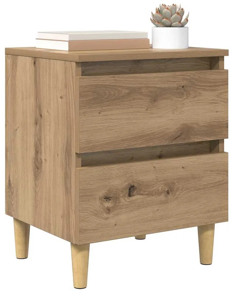 vidaXL Ágy szekrények 2 pcs Artisan tölgy 40 x 35 x 50 cm Faanyag