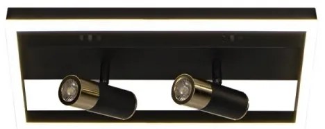 LED Dimmelhető mennyezeti lámpa LED/50W/230V 3000-6500K fekete + távirányítás