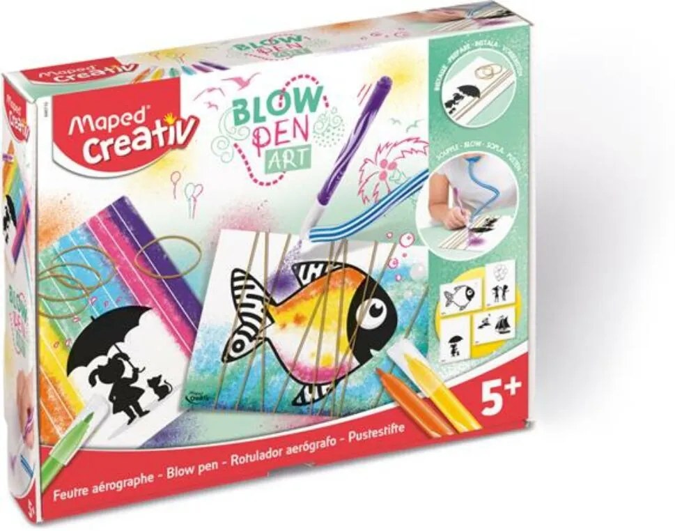 Fújós filctoll készlet, pop, MAPED CREATIV Blow pen Art (IMAC846710)