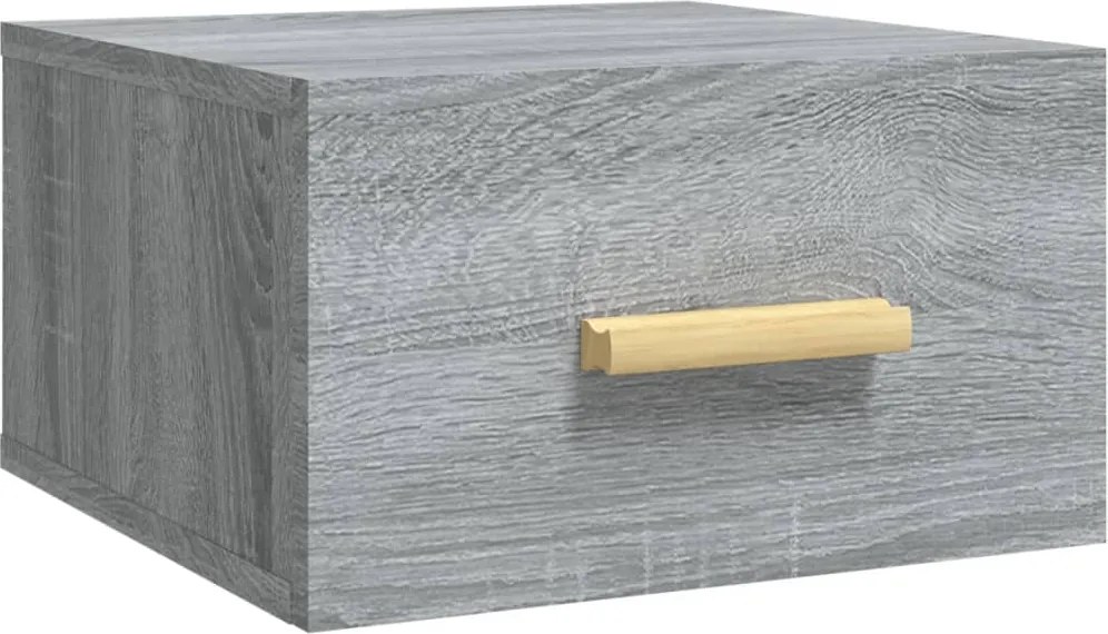 vidaXL szürke sonoma falra szerelhető éjjeliszekrény 35x35x20 cm