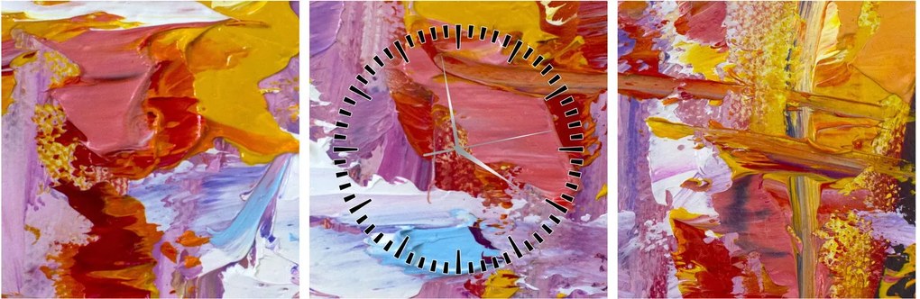 Kép - Olajfestmény (órával) (90x30 cm)