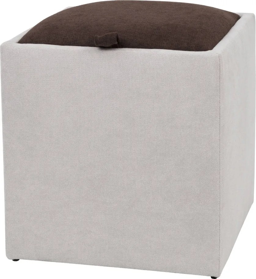 Box puff - K08/K07 szövet - krém/barna R