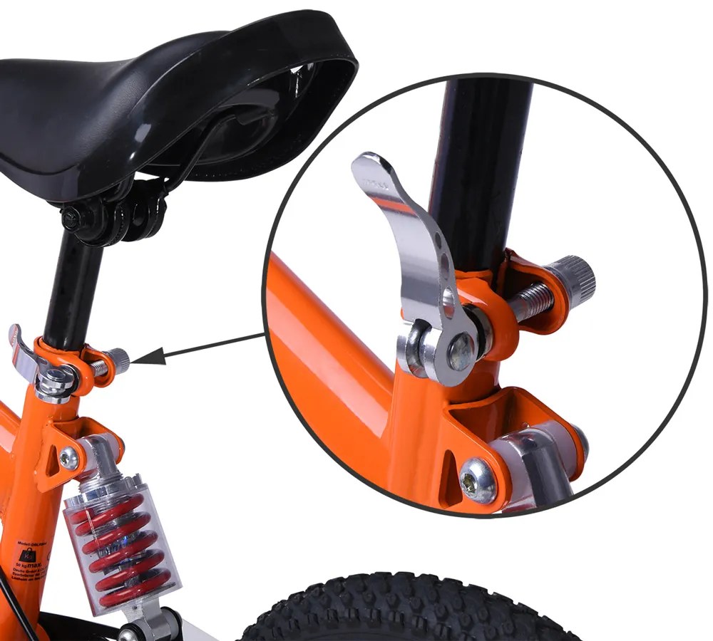 Rennmeister® Gyerek futóbicikli rugózással – narancssárga