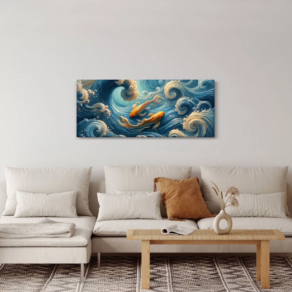 Kép - Aranyhalak (120x50 cm)