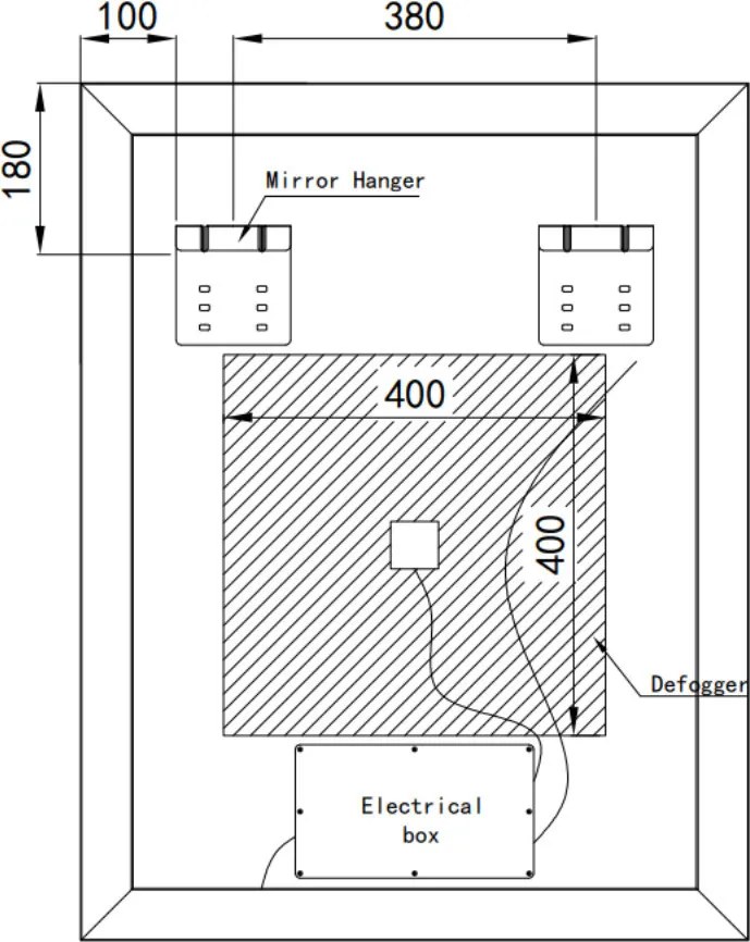 Álló fürdőszobai LED tükör 70x90cm | Páramentesítő - Óra - Fényerő és színhőmérséklet szabályozás | Welland Luxury-Line