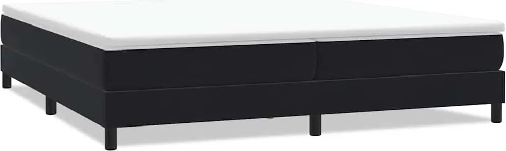 vidaXL fekete bársony rugós ágy matrac nélkül 200x220 cm