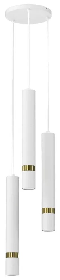Csillár zsinóron JOKER 3xGU10/8W/230V fehér/arany