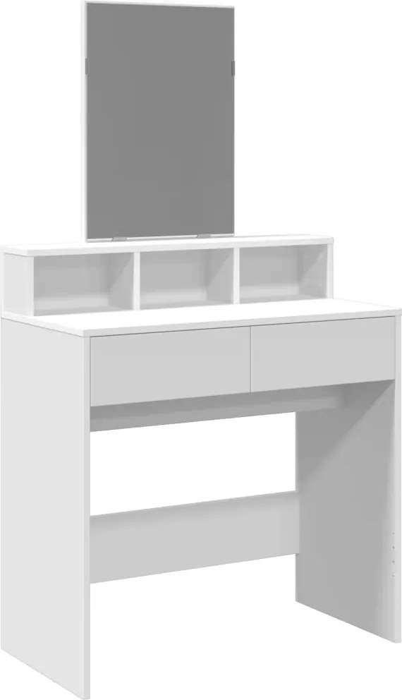 vidaXL fehér fésülködőasztal tükörrel 80 x 41 x 144,5 cm