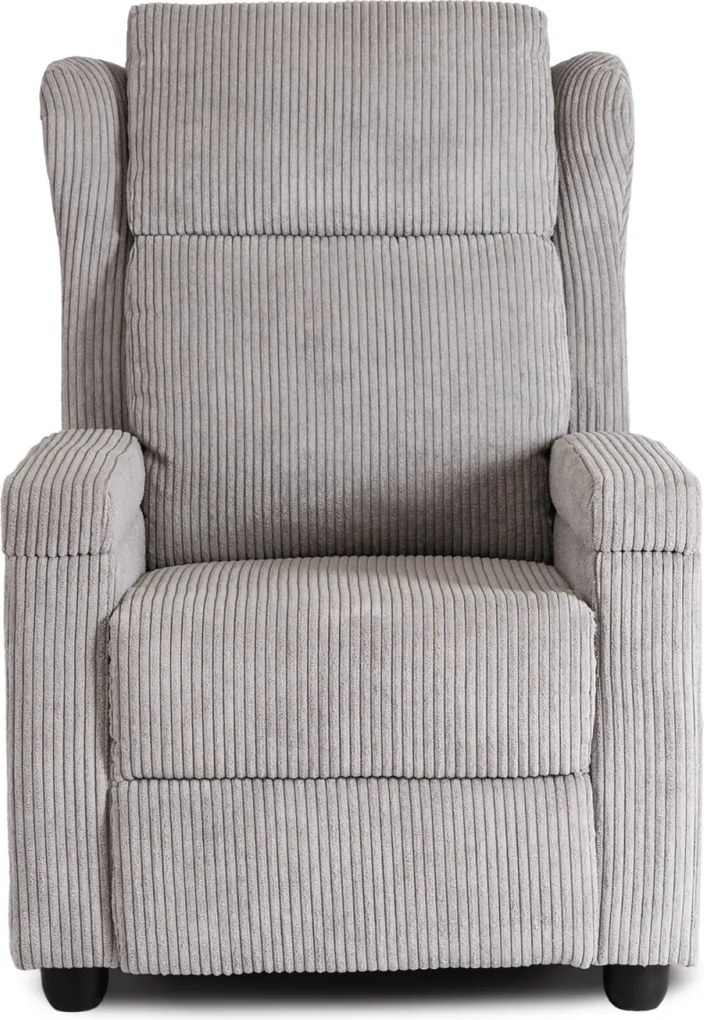 Dönthető fotel szürke kord kárpittal – SPENCER