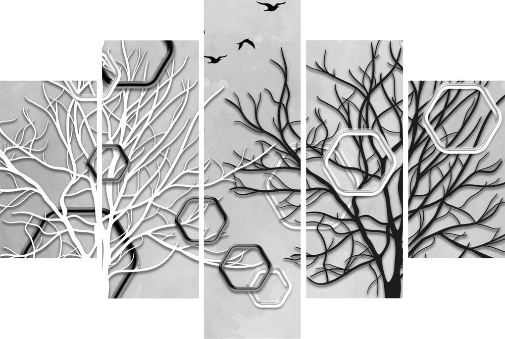 Absztrakt kép a fák (150x105 cm)