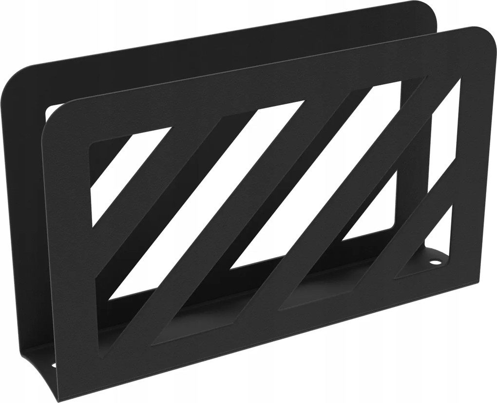 Skos fém szalvétatartó dombornyomott széles Egyedi Forma