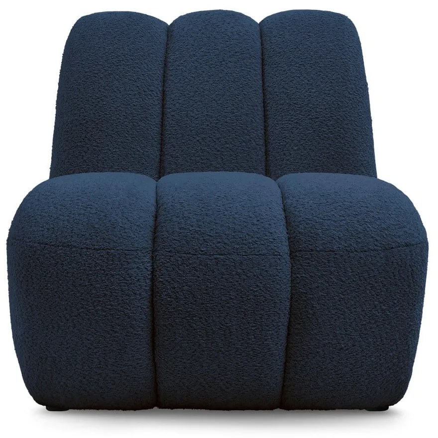 Sötétkék buklé fotel Janissaire – Bobochic Paris