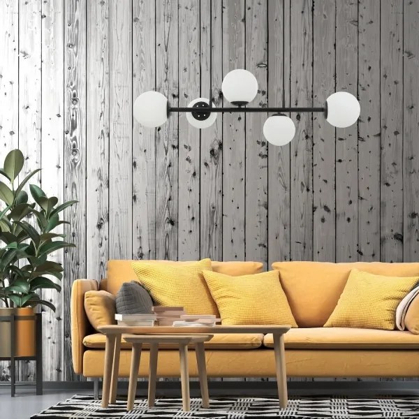 Kábeles csillár MADDIE 5xE14/5W/230V fekete