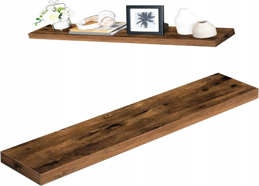 Akasztós Polc Szett 2 Db-os Fali Polc Nappaliba Konyha Loft Könyvek