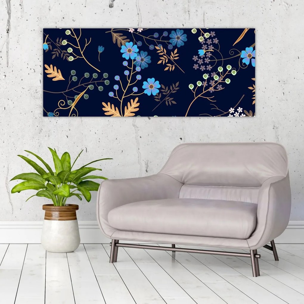 Kép - Őszi virágok (120x50 cm)