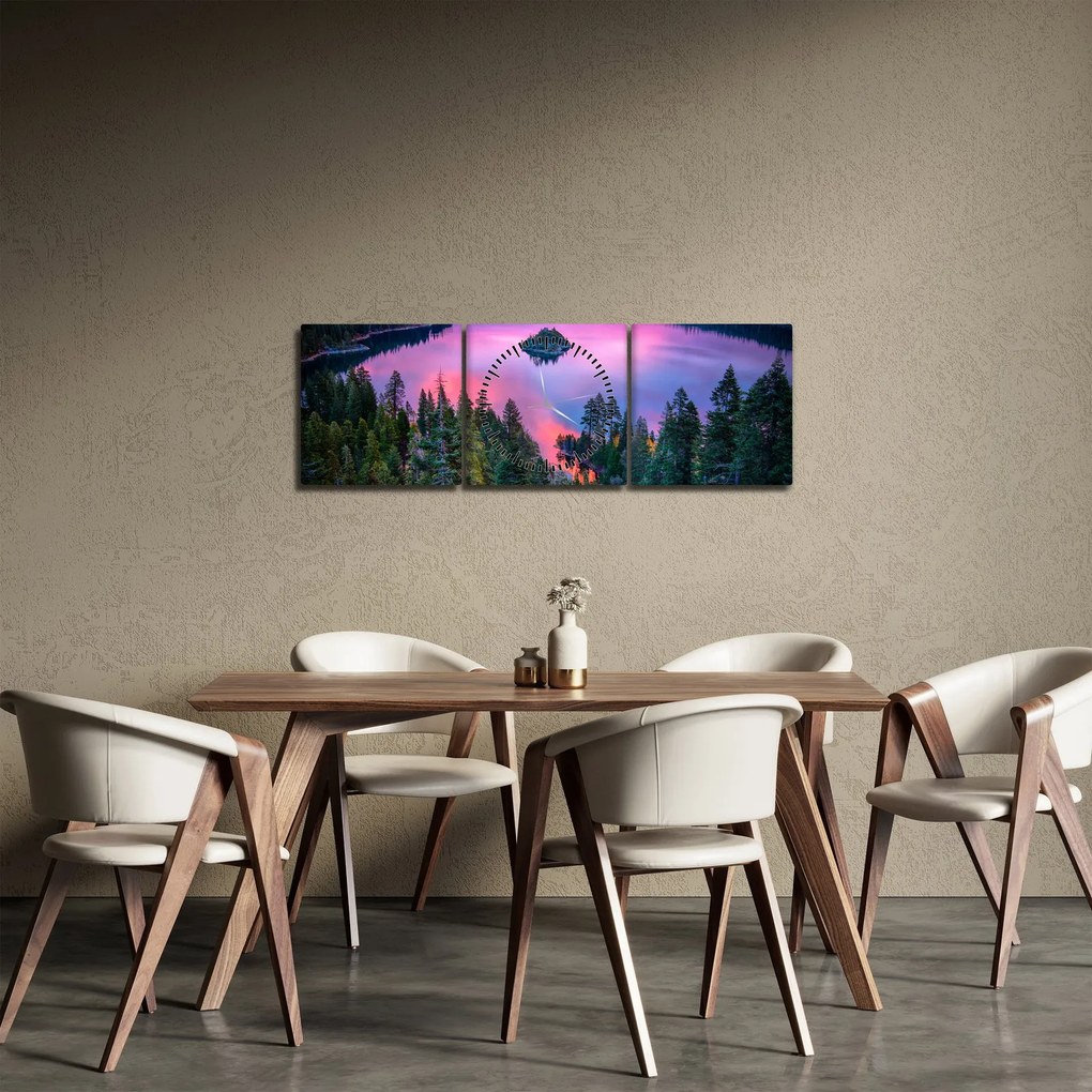 Kép - Lake Tahoe, Sierra Nevada, Kalifornia, USA (órával) (90x30 cm)