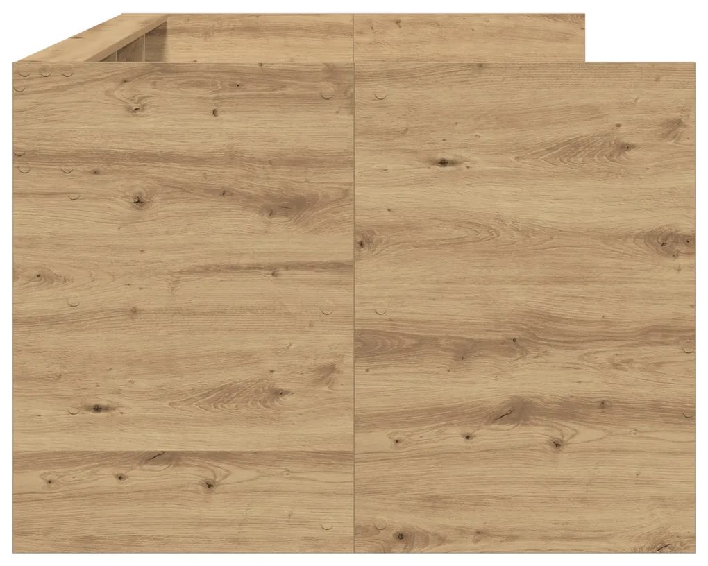 Nappali ágy fiókokkal Iparművészeti tölgy Rétegelt fa 75 x 190 cm