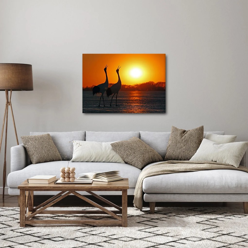 Madarak képe naplementekor (70x50 cm)