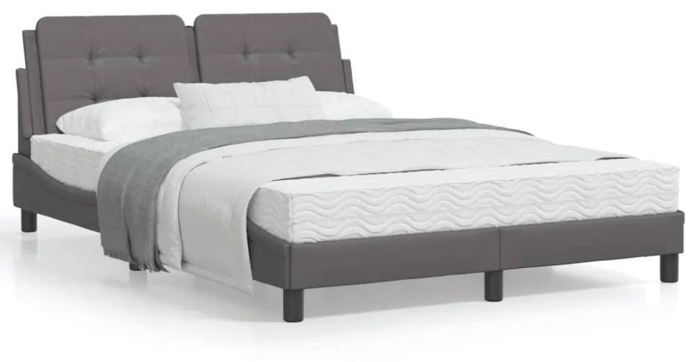 szürke műbőr ágykeret matrac nélkül Zadar 140 x 200 cm