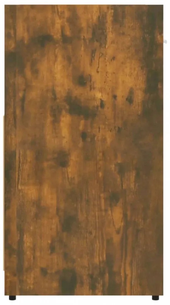 füstös tölgy színű szerelt fa fürdőszobaszekrény 60x33x60 cm