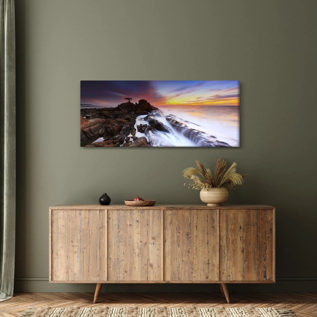 Hegy a ködben képe (120x50 cm)