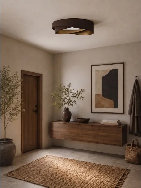 BRILAGI - LED mennyezeti lámpatest VELVET TWIST LED/24W/230V 4000K Ø 55 cm barna/arany