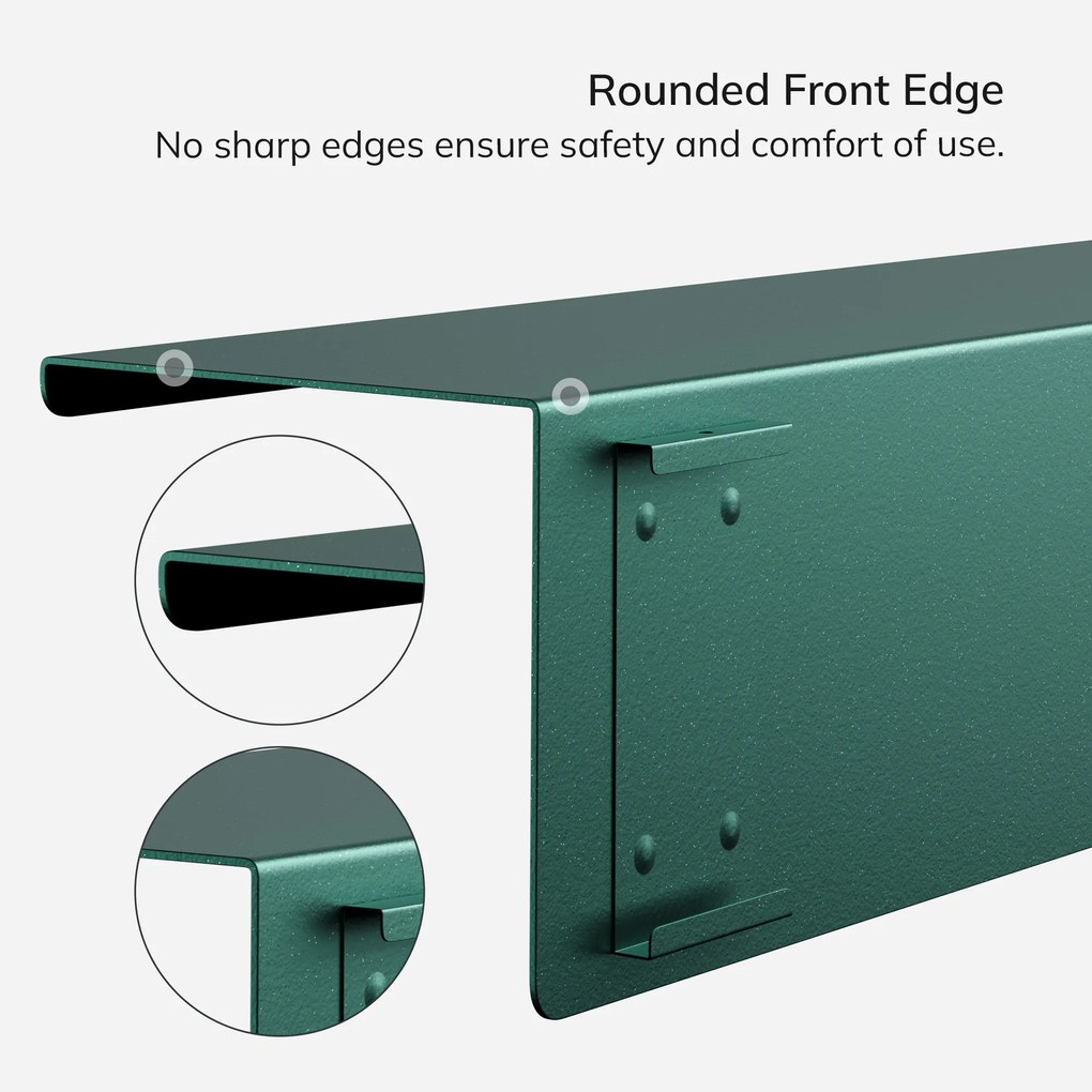 Fali polc JOANNE 400 mm, Modern: palackzöld