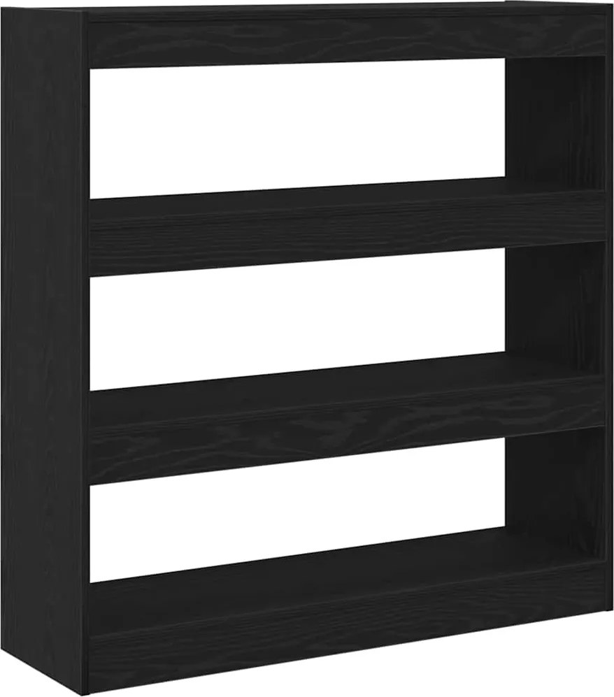 vidaXL Könyvespolc Fekete tölgy 100 x 30 x 103 cm Faanyag