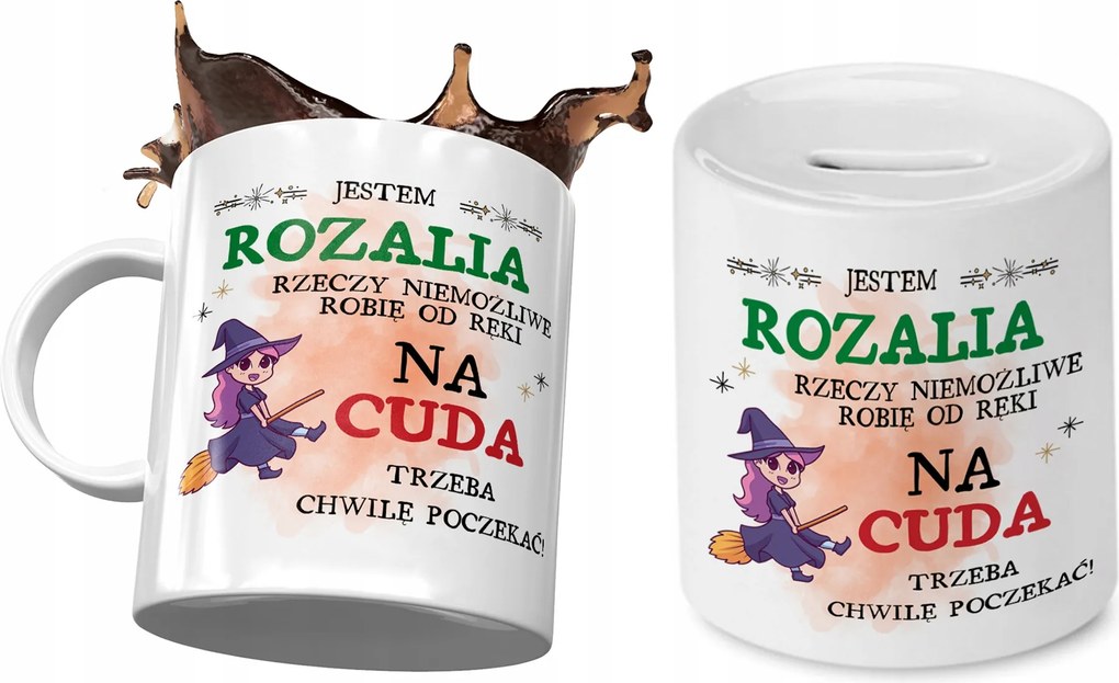 Rozáliának Bögre Ajándék persely szett fényképes nyomtatással