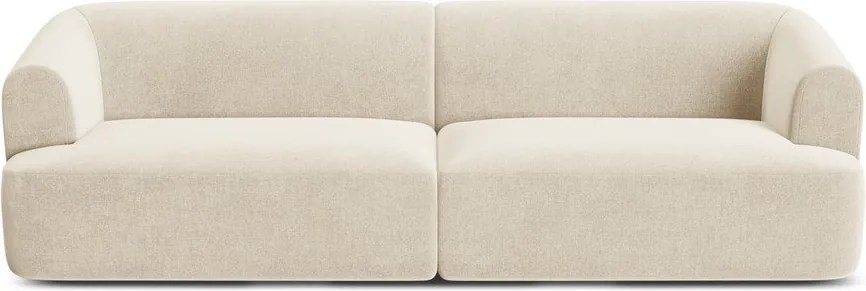 Bézs bársony kanapé 255 cm Campi – Cosmopolitan Design