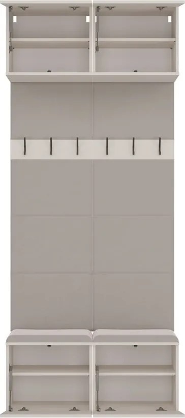 HAGA II 2W előszobafal, 100x238x35 cm, kasmír