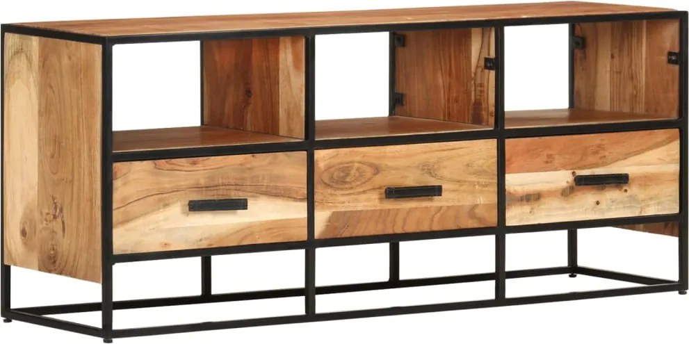 vidaXL tömör akácfa TV-szekrény 110 x 30 x 45 cm